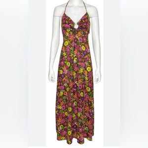 Free people hippie halter maxi dress size 8